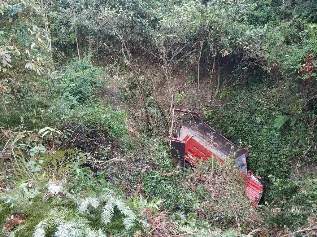 云南司机卸货失误连车滚下山崖，生死瞬间真情流露